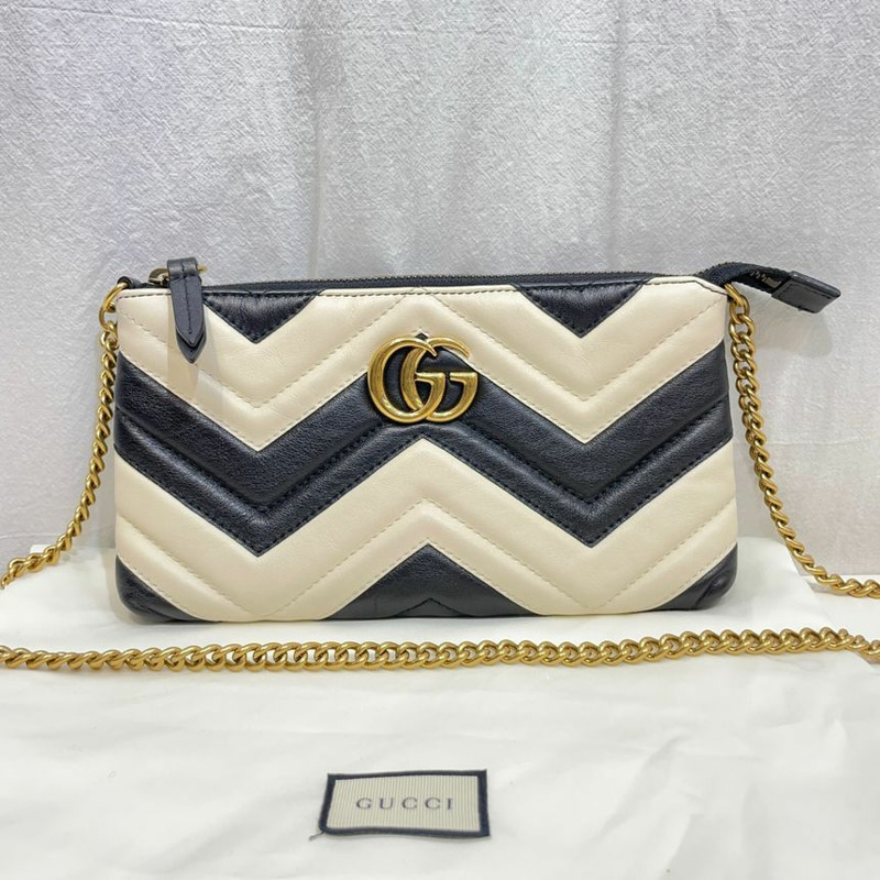 【包稅】GUCCI GG 標誌 Marmont 馬特拉塞迷你斜背包 443447-0