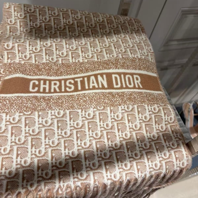 港現🇭🇰Dior黑色老花羊绒围巾-4