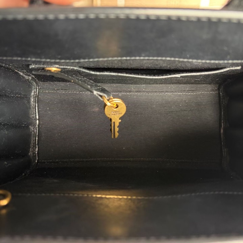 YSL Cannage編織手提斜背包22*17*10 98新配件鑰匙鎖 塵袋-2