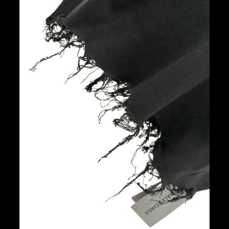 Balenciaga BB Logo刺繡棉質短身T恤 鬆身破舊款 2碼-2