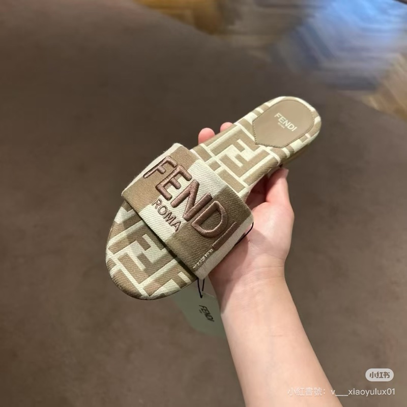 ⤵️港現🇭🇰 Fendi 牛仔平底拖鞋 37 37.5-1