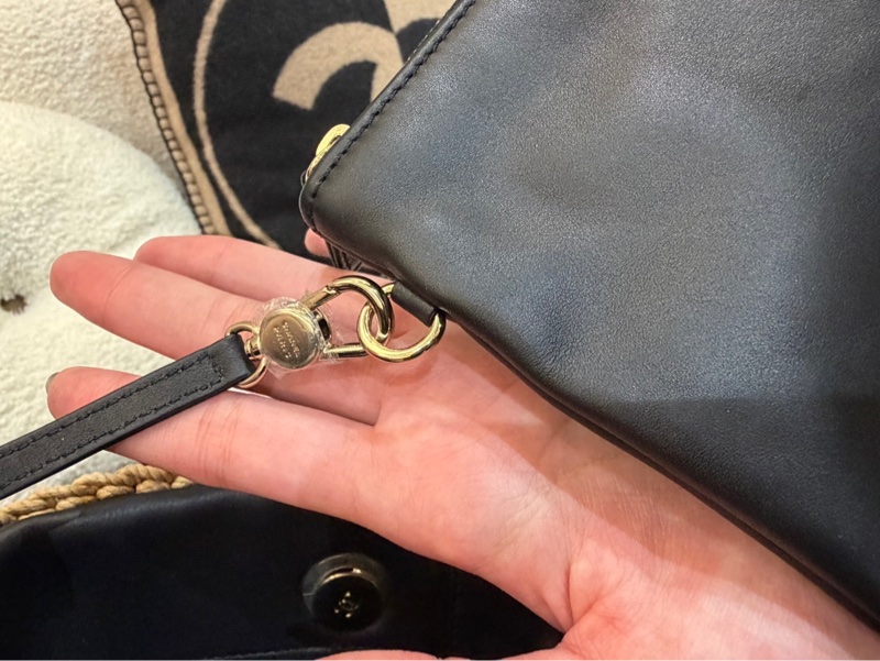 香奈兒編織海灘托特包/黑-7