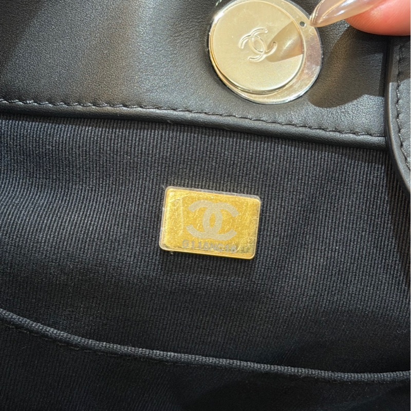 香奈兒編織海灘托特包/黑-22