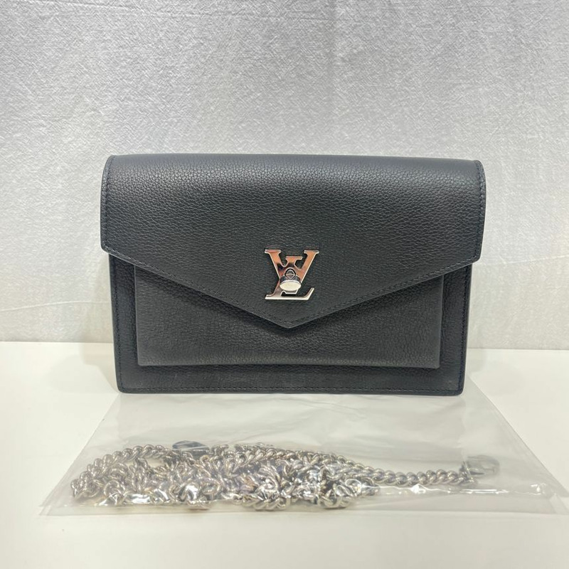 【包稅】LOUIS VUITTON Mylockme Pochette Chain 黑色斜背包-1