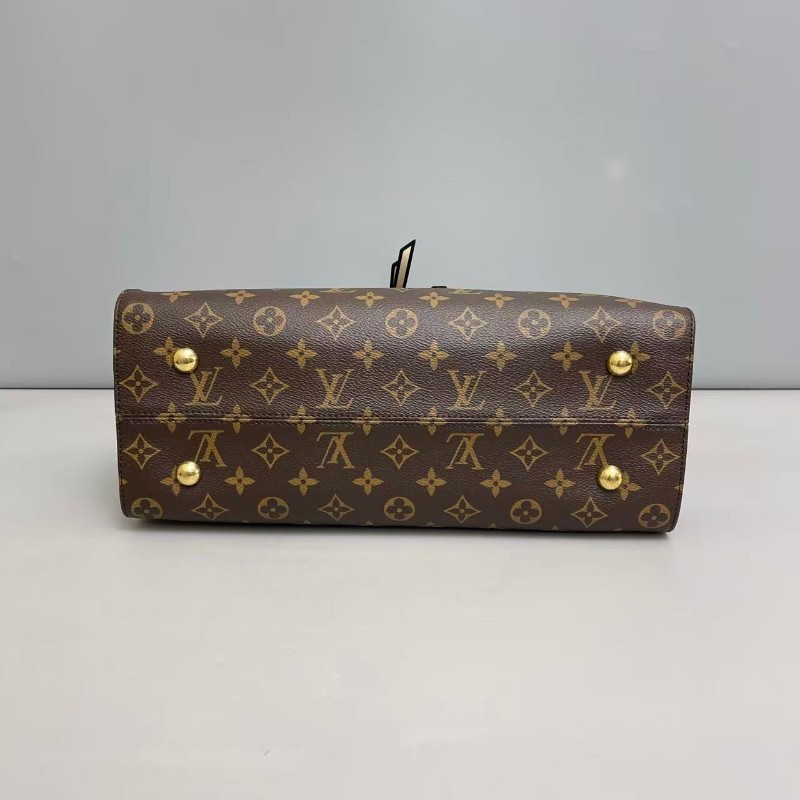 LV路易威登Tuileries老花拼色手提單肩斜挎包-4