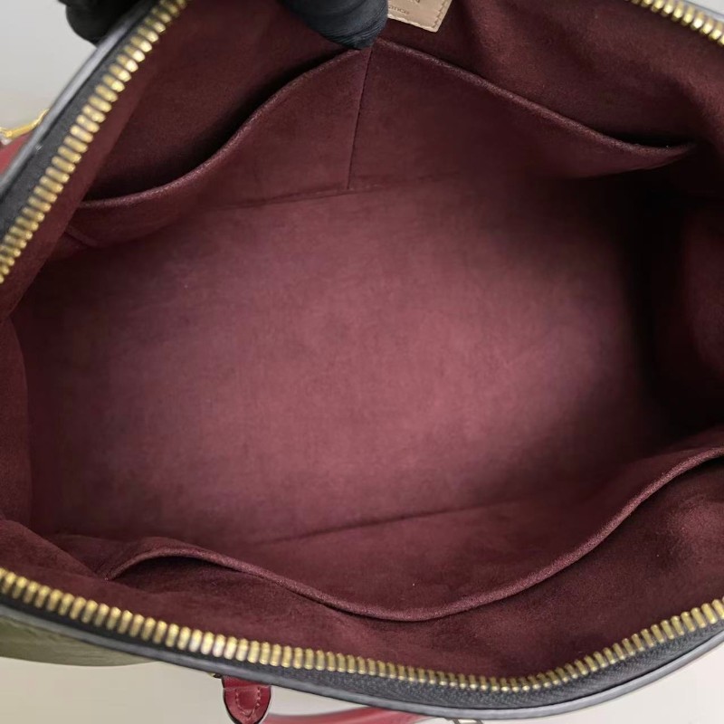 LV路易威登Tuileries老花拼色手提單肩斜挎包-8