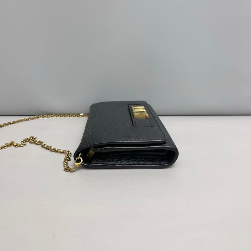 Dior迪奧J'Adior黑金牛皮荔枝紋鏈條包-4