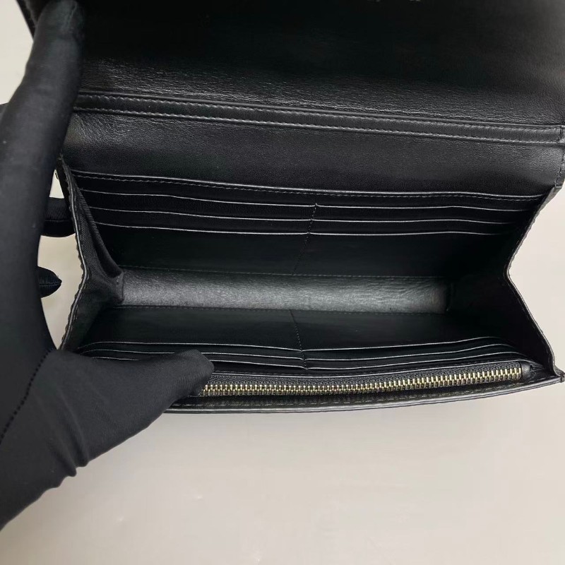 Dior迪奧J'Adior黑金牛皮荔枝紋鏈條包-8