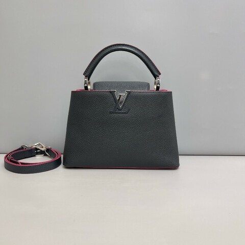 LV路易威登Capucines bb深藍色全皮包