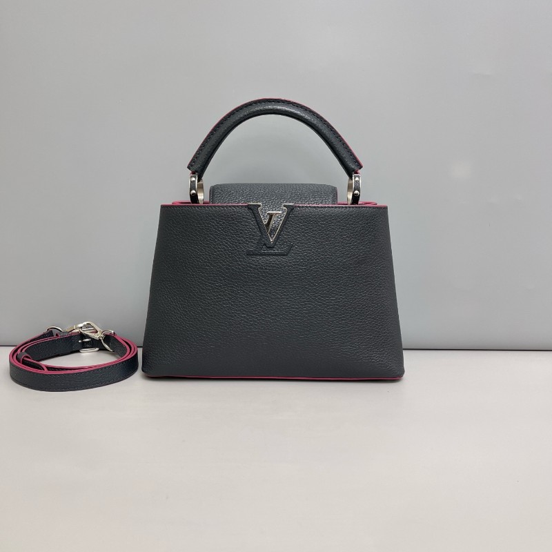 LV路易威登Capucines bb深藍色全皮包-0