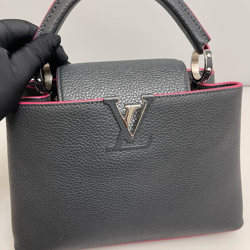 LV路易威登Capucines bb深藍色全皮包-6