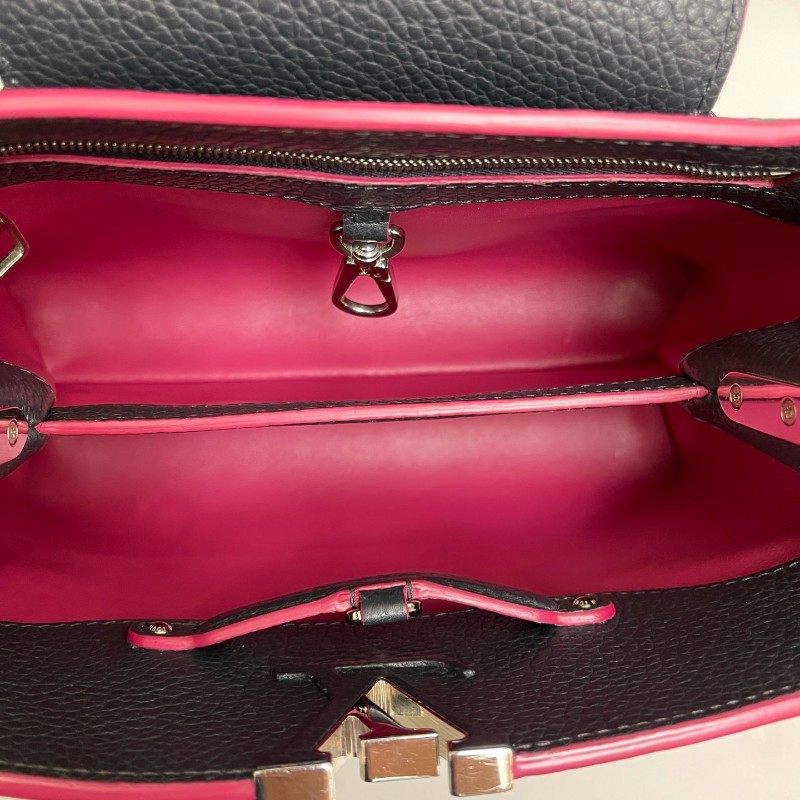 LV路易威登Capucines bb深藍色全皮包-8