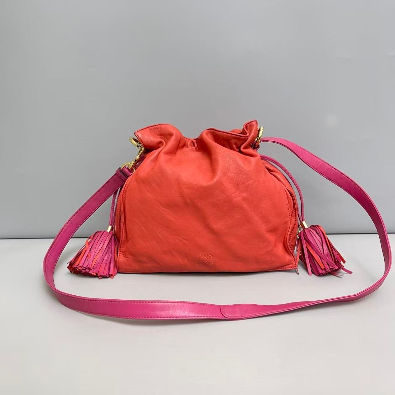 Loewe羅意威 全皮流蘇福袋包-0