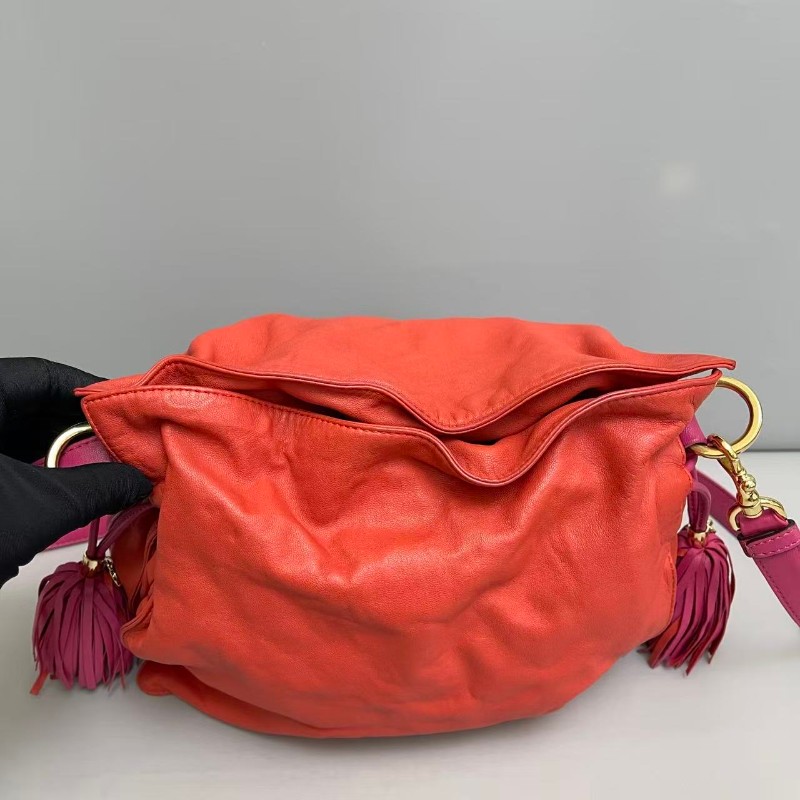 Loewe羅意威 全皮流蘇福袋包-5