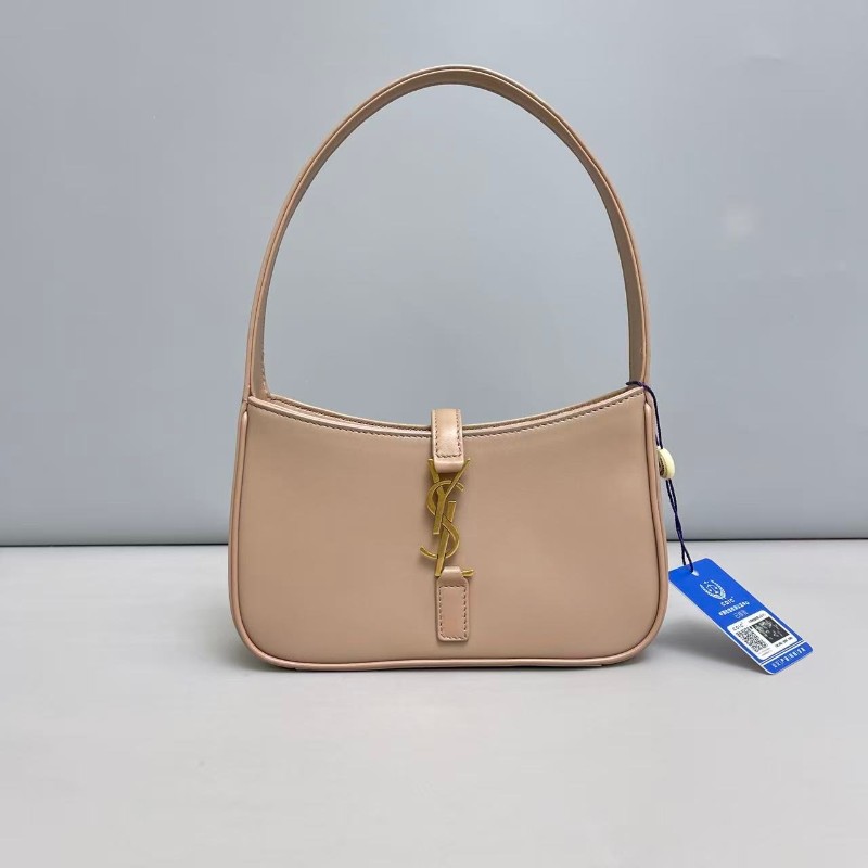 YSL LE 5 À 7系列奶茶色全皮小號包-0