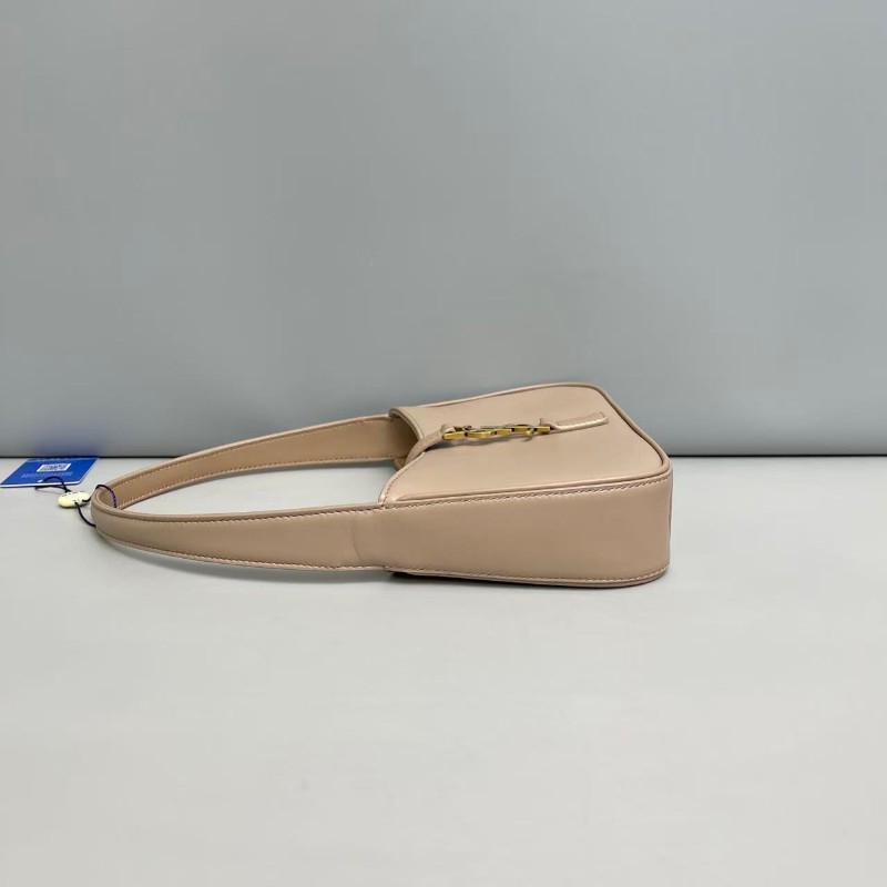 YSL LE 5 À 7系列奶茶色全皮小號包-5