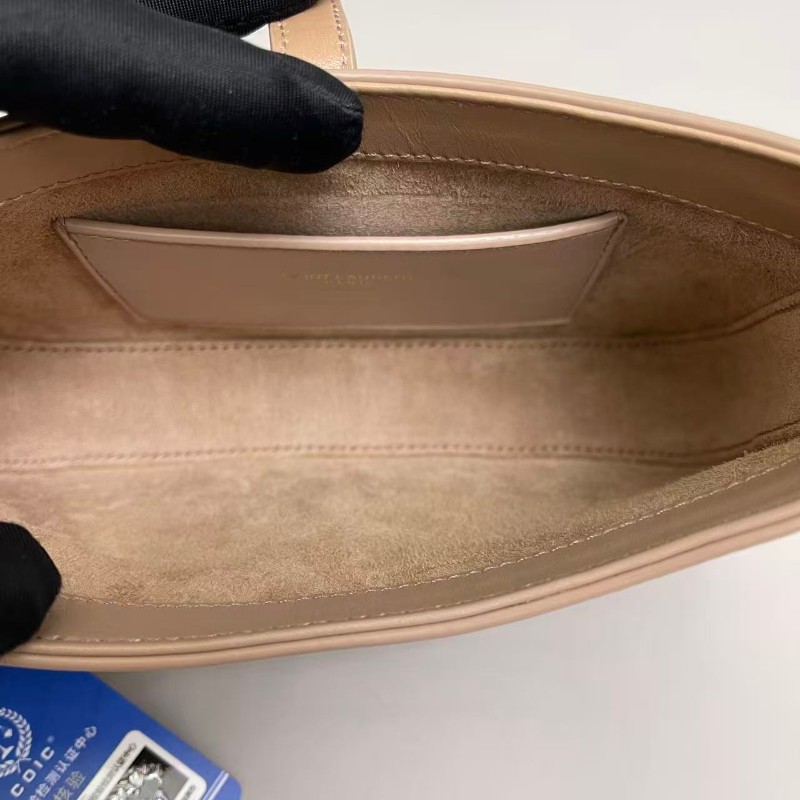 YSL LE 5 À 7系列奶茶色全皮小號包-8