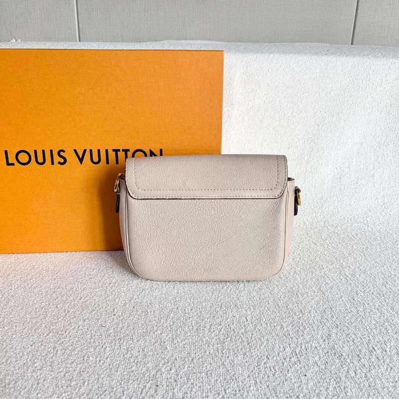 LV lockme Tender斜背包灰色拼白 金扣 芯片款19*15*6.5 98新配件塵袋盒子-5