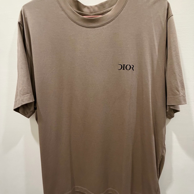 DIOR 寬鬆剪裁 T 恤男版 淺棕-5
