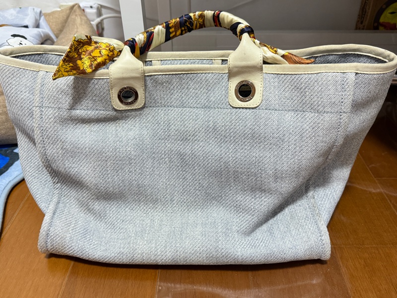 Chanel大號沙灘包（藍白）-1