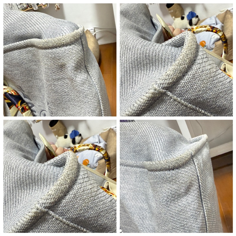 Chanel大號沙灘包（藍白）-12