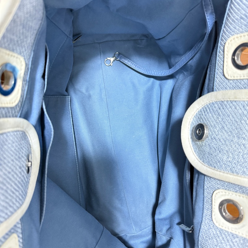 Chanel大號沙灘包（藍白）-13