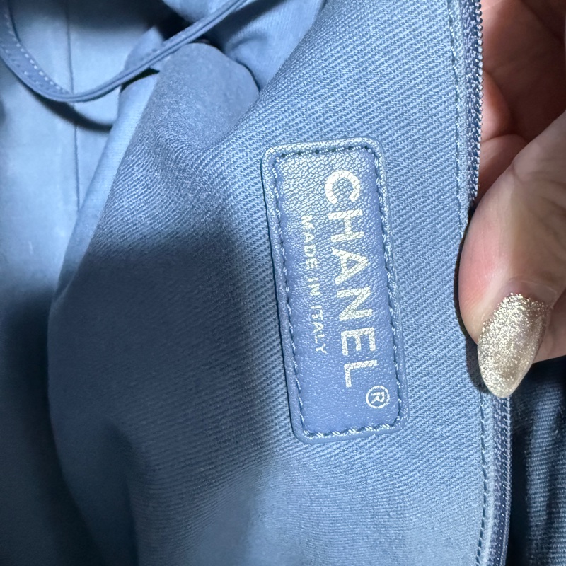 Chanel大號沙灘包（藍白）-14