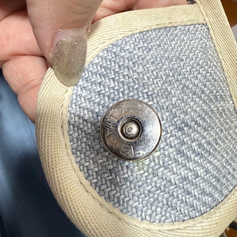 Chanel大號沙灘包（藍白）-15