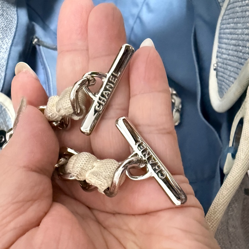 Chanel大號沙灘包（藍白）-20