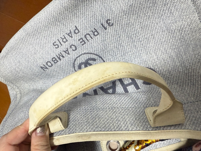 Chanel大號沙灘包（藍白）-31