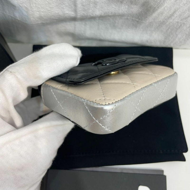 【包稅】CHANEL 迷你鏈條黑色腰包-5