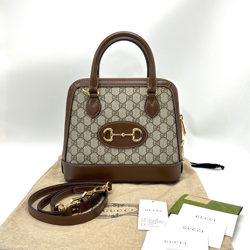 GUCCI 老花金扣1955貝殼手提肩背斜背包25*22*9 98新配件塵袋-1