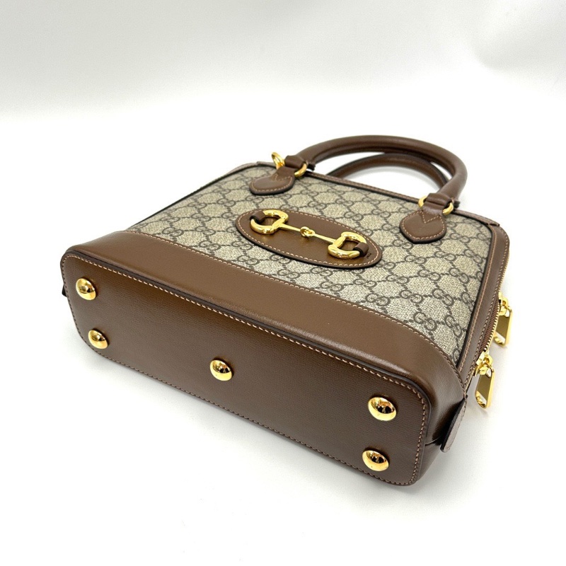 GUCCI 老花金扣1955貝殼手提肩背斜背包25*22*9 98新配件塵袋-3