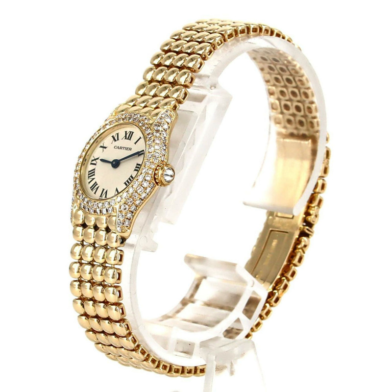 卡地亞 Victoria SM YG 3D WB4007P2 石英錶-1