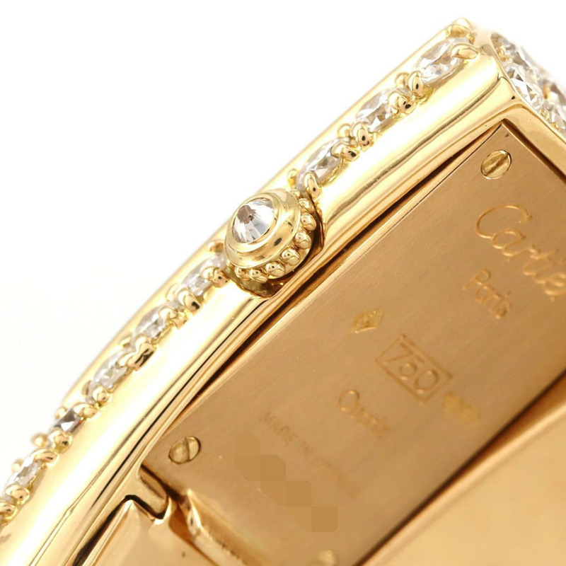 卡地亞黃金石英錶-3