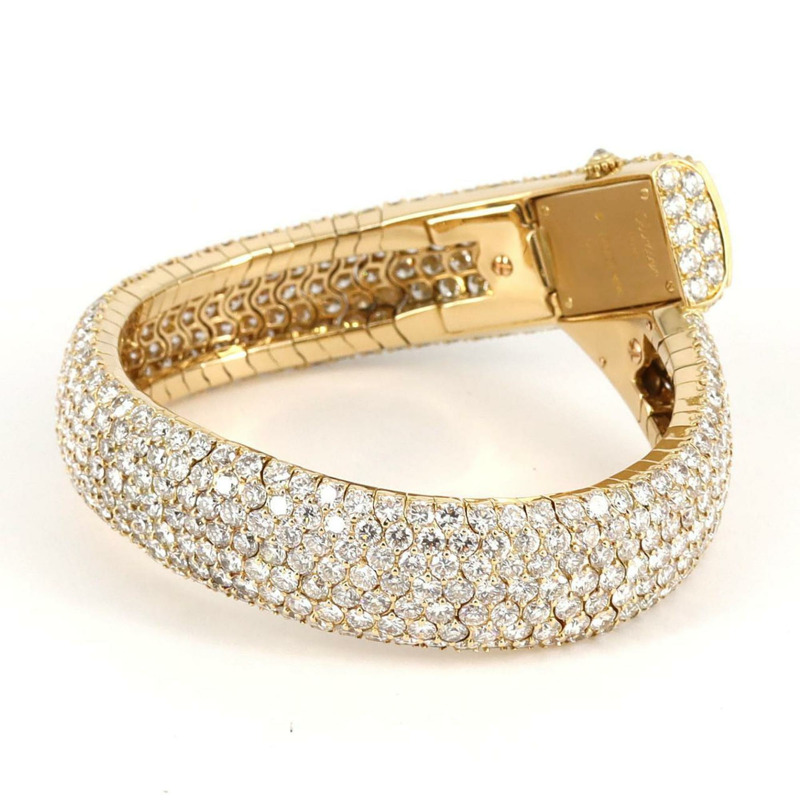 卡地亞黃金石英錶-8