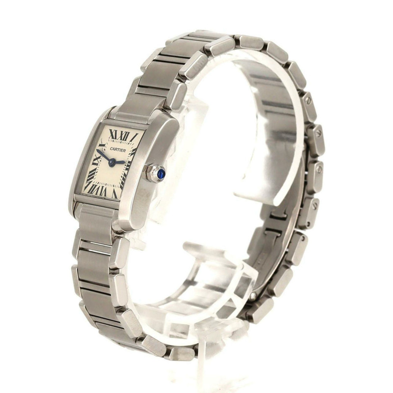 卡地亞 Tank Française SM W51008Q3 不鏽鋼石英錶-1