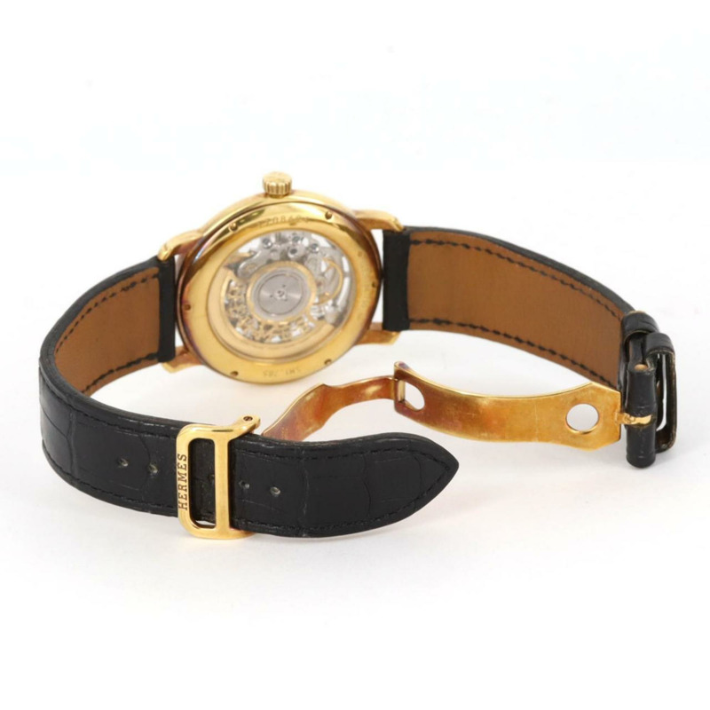 愛馬仕芝麻黃金SM1.785自動腕錶-5