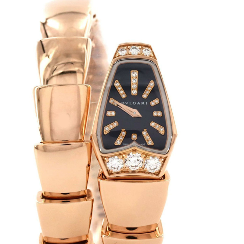 寶格麗 Serpenti PG D Index SPP26G SPP26BGD1GD.1T PG/RG 石英錶-0