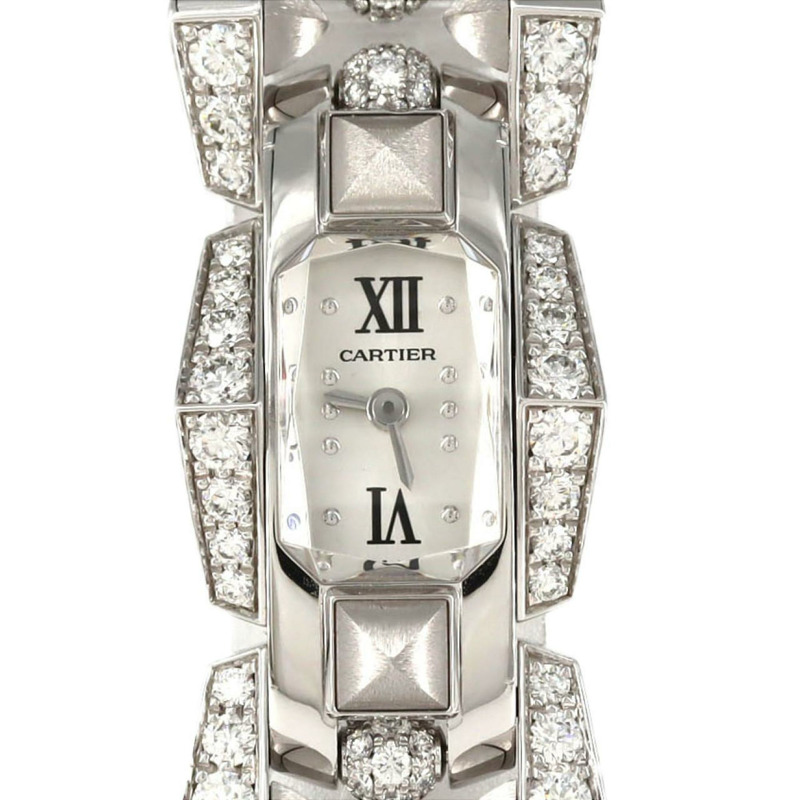 卡地亞 Crush Unlimited 白金腕錶，配手鍊 D WJMB0002 石英錶-0