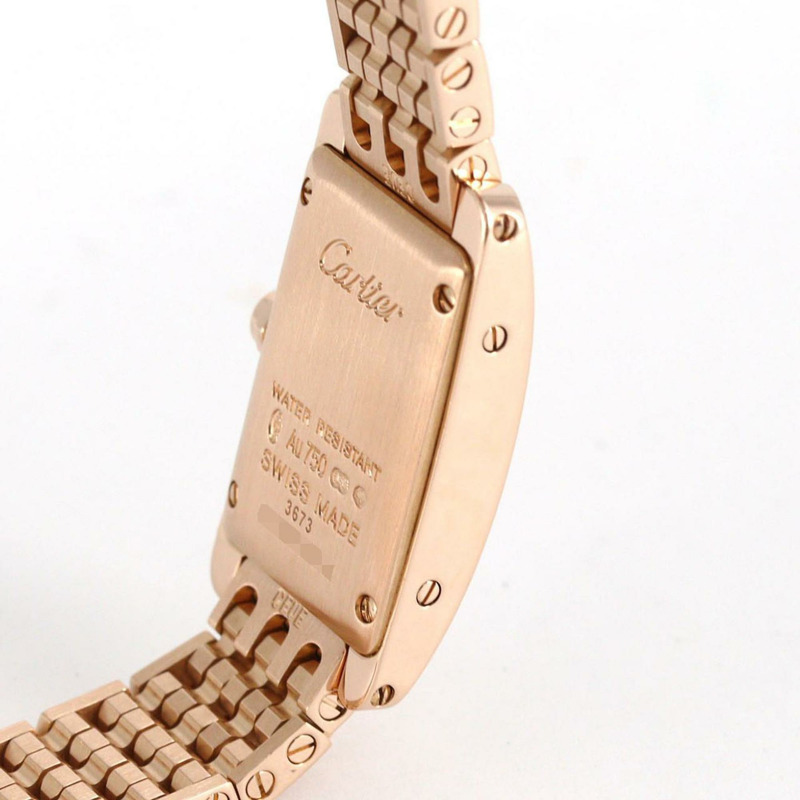卡地亞 Mini Tank Américaine PG D WB710012 PG/RG 石英腕錶-6