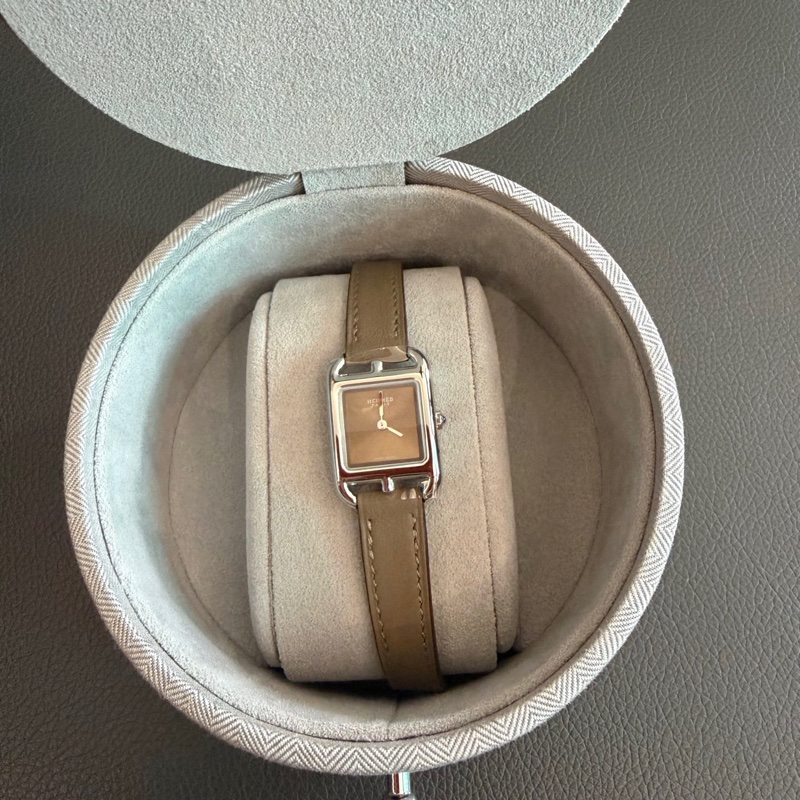 Hermes Cape Cod 腕錶 大象灰 Swift 皮 原價$27700-1