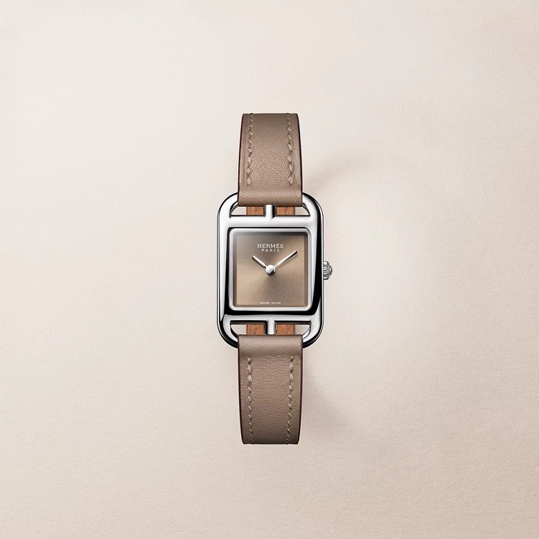 Hermes Cape Cod 腕錶 大象灰 Swift 皮 原價$27700-3