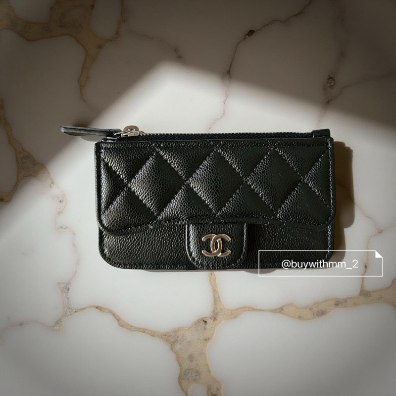 ⭐️賣場有滿額折扣⭐️香奈兒 超超超博 一字拉鏈零錢卡包-0