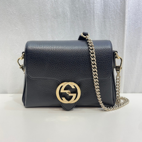 【包稅】GUCCI 互扣鏈條單肩斜背包 607720