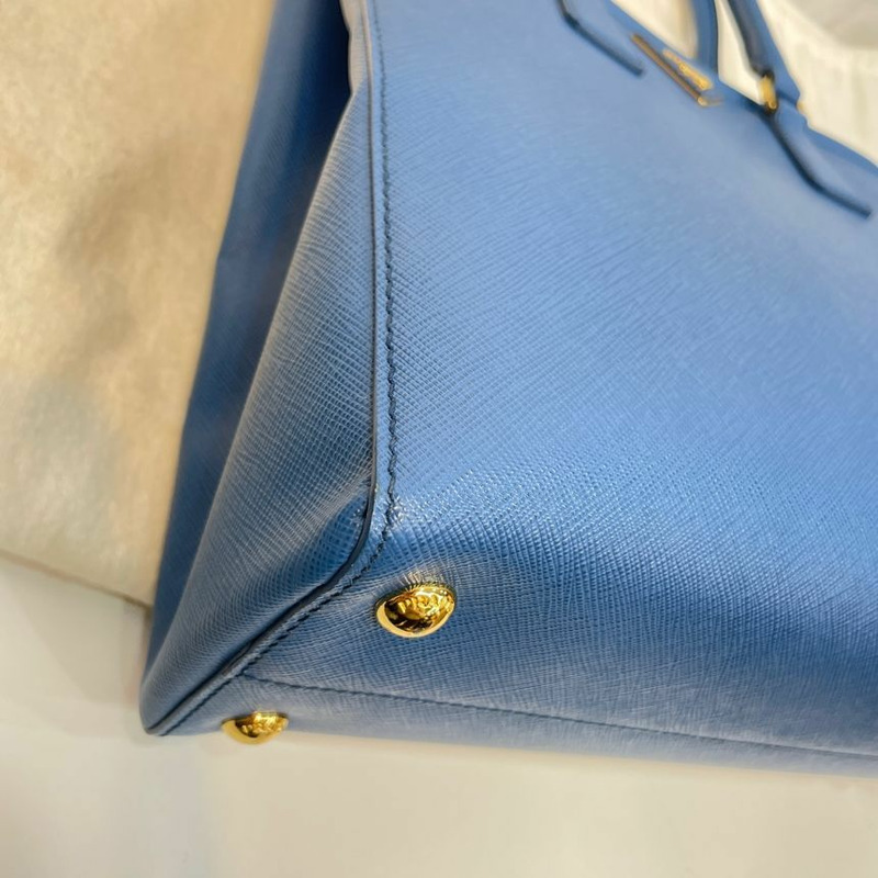 【包稅】PRADA B2411M Saffiano Lux 木瓜色手提單肩包-5