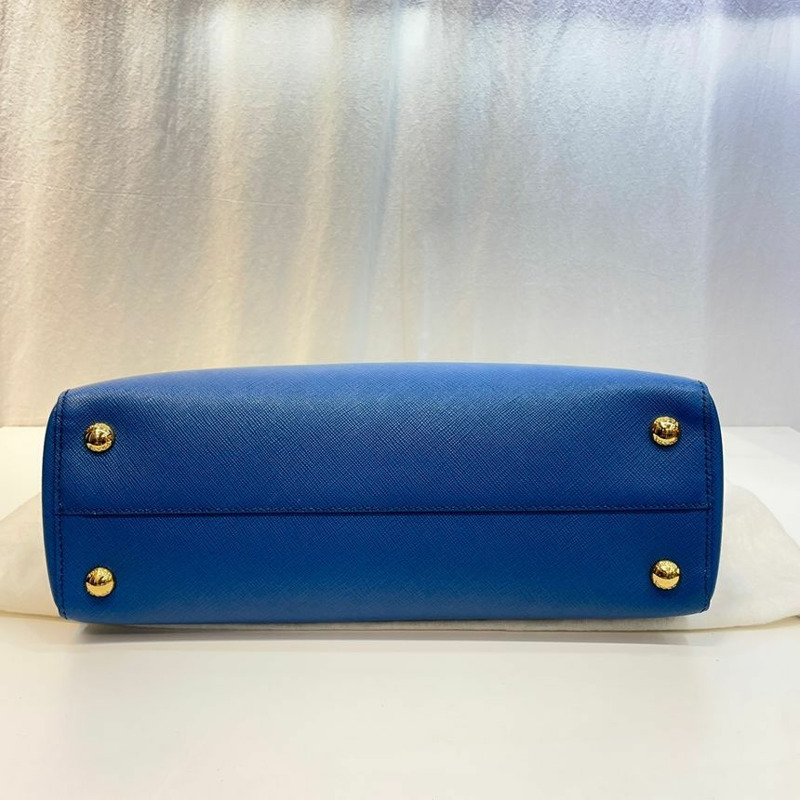 【包稅】PRADA B2411M Saffiano Lux 木瓜色手提單肩包-6