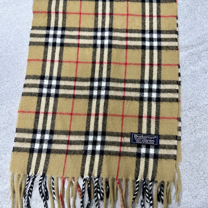 BURBERRY經典格紋羔羊毛圍巾✨-5