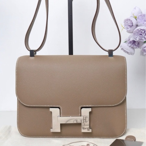 愛馬仕 Hermes Constance 24 康康大象灰銀扣包 B刻 盒子 塵袋