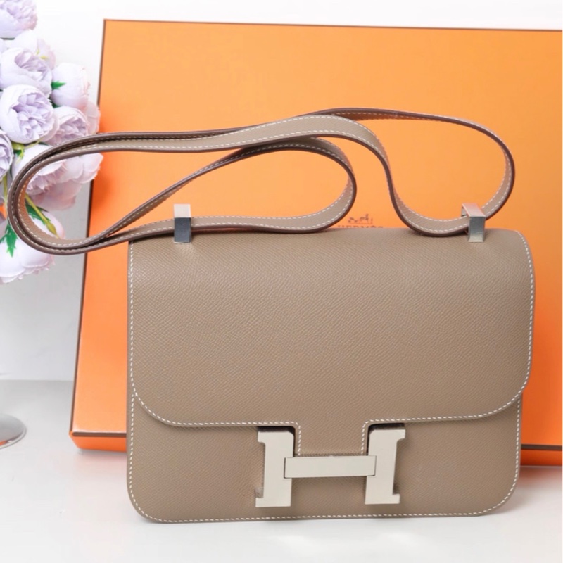 愛馬仕 Hermes Constance 24 康康大象灰銀扣包 B刻 盒子 塵袋-6
